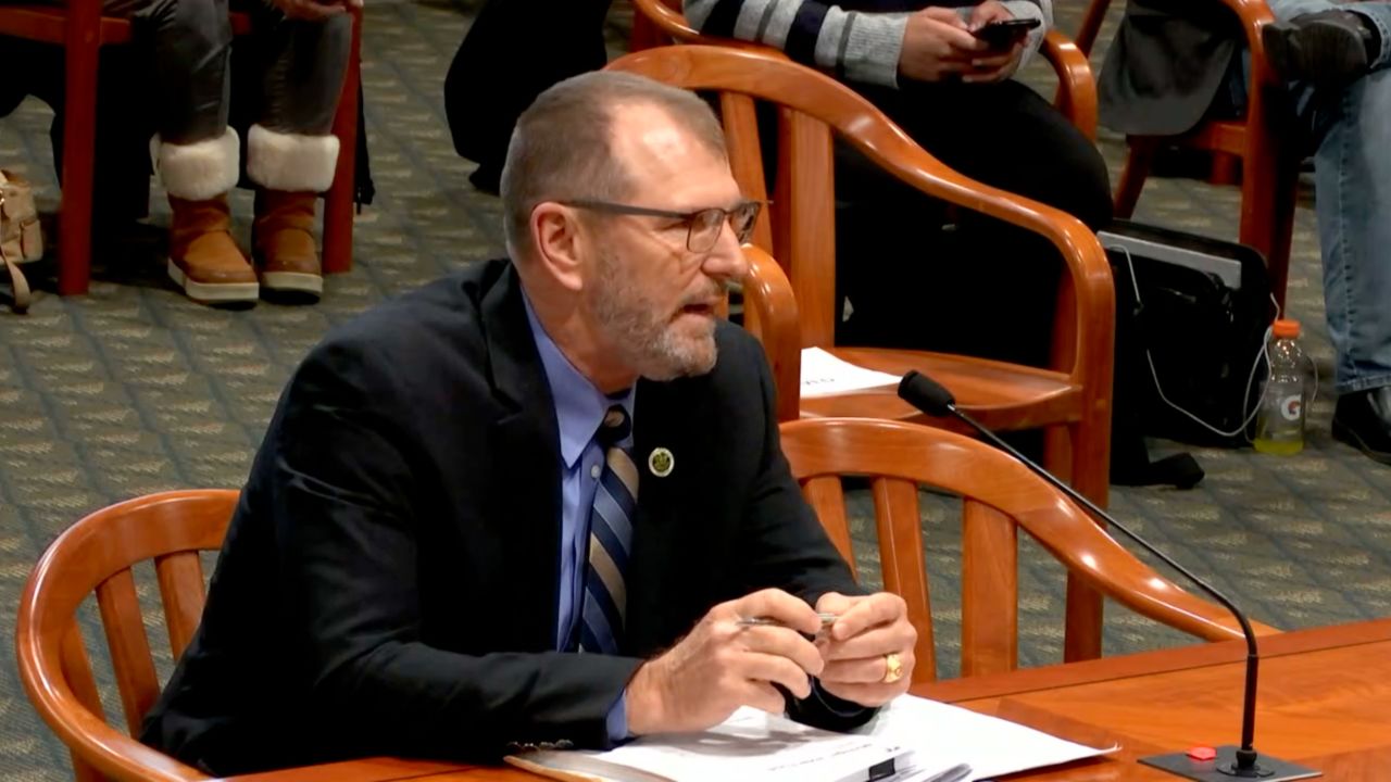 Waldron at a hearing in front of Michigan lawmakers in December 2020. 